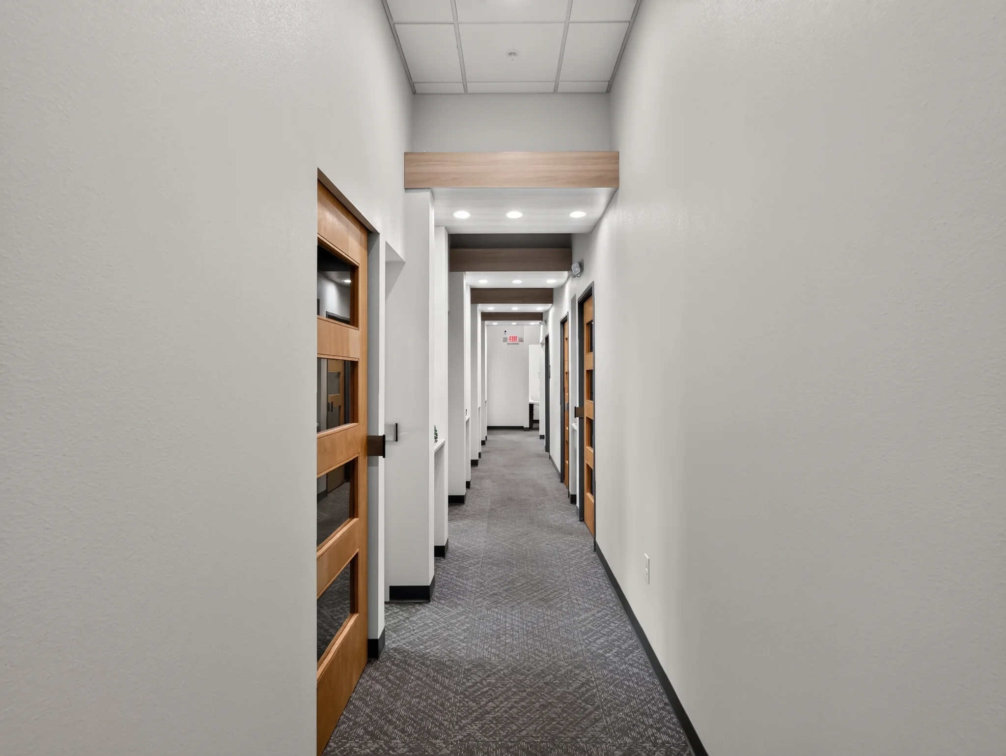 Hallway leading to treatment rooms at Fresh 32 Family Dentistry