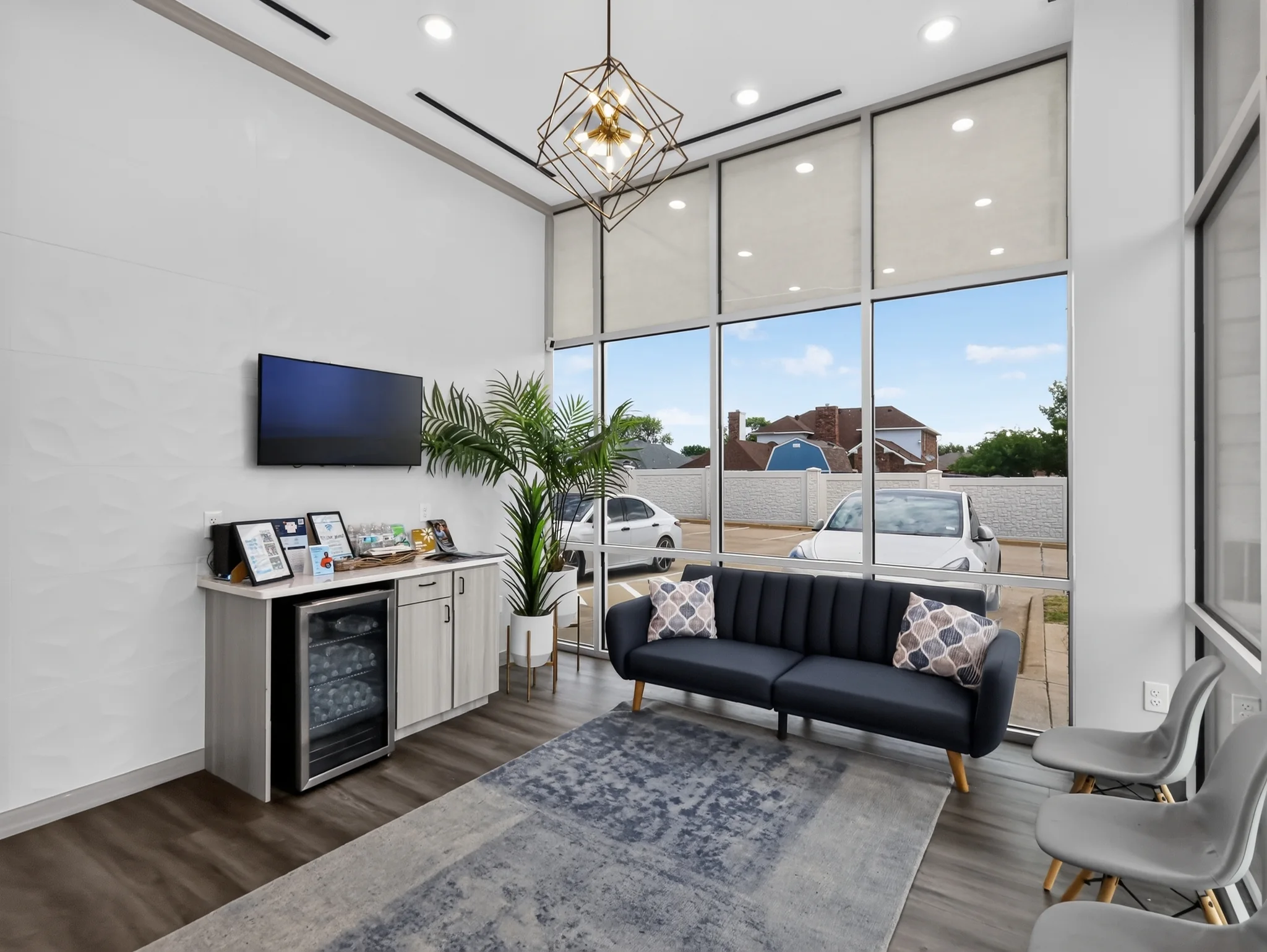 Lobby seating area at Fresh 32 Family Dentistry